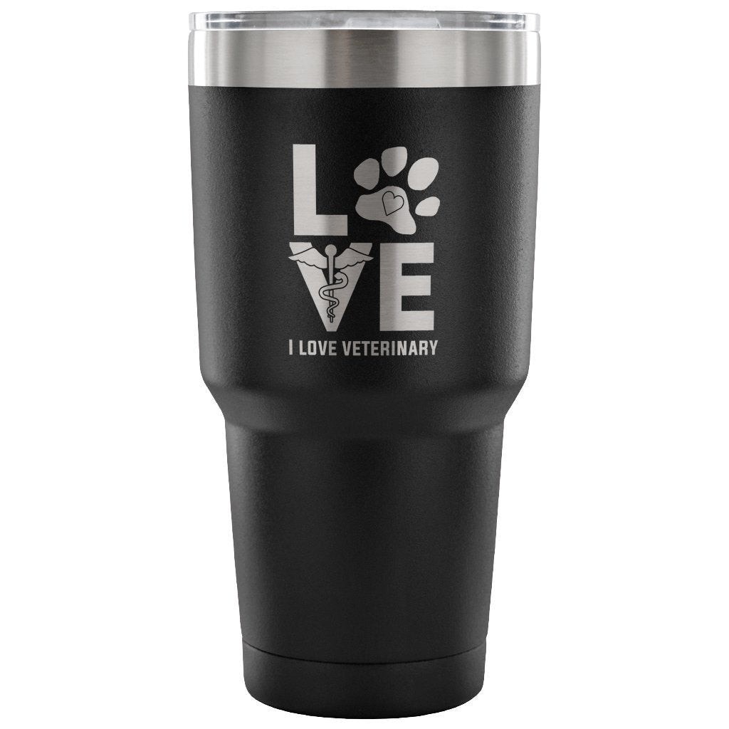 I Love Veterinary 30oz Vacuum Tumbler