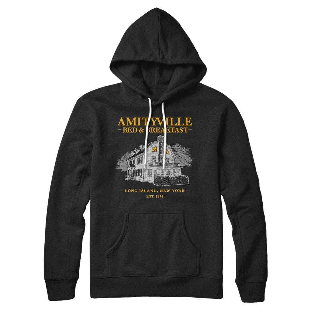 Amityville Bed And Breakfast Unisex Pullover Hoodie - Cotton Polyester Loose Fit
