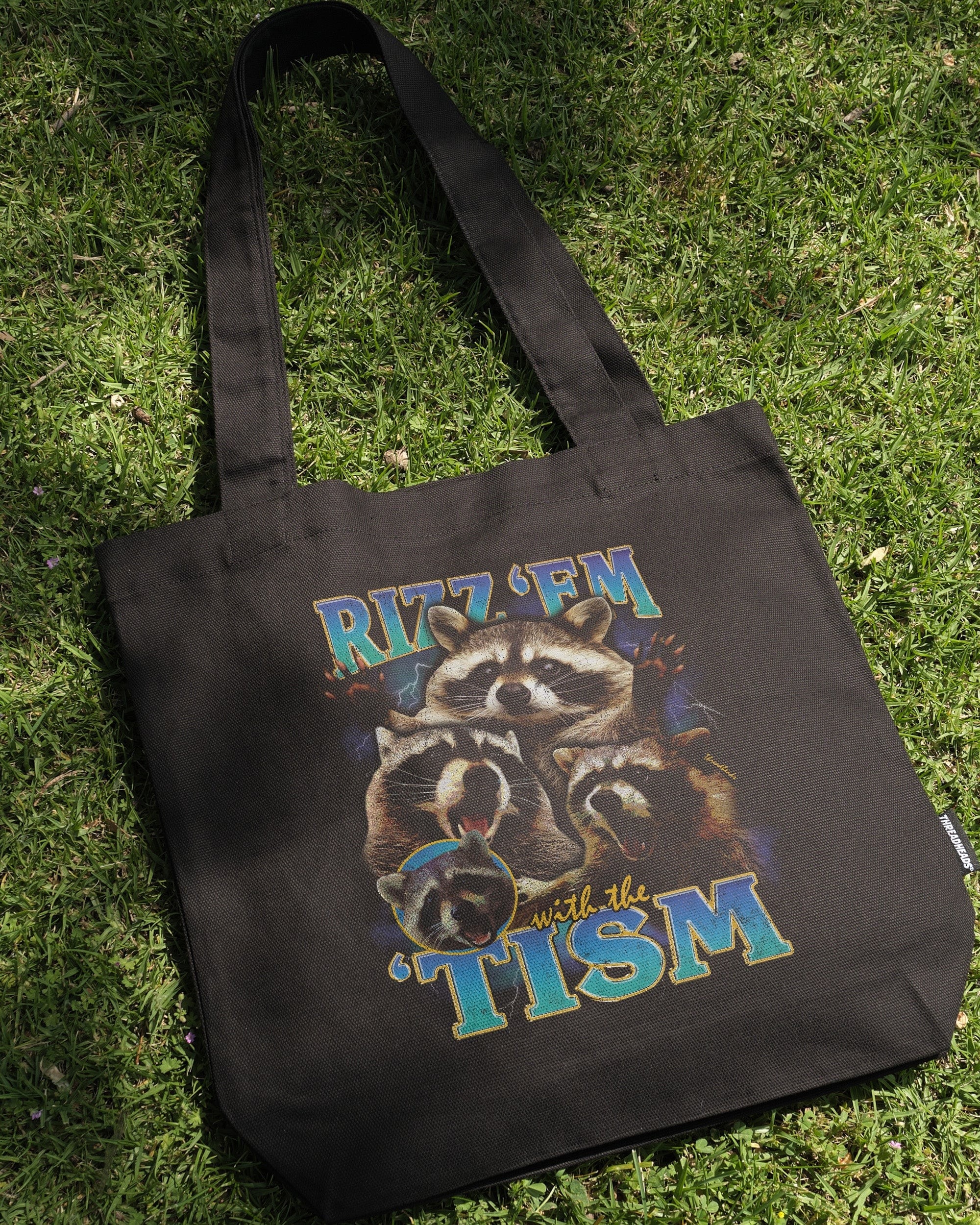Rizz 'Em With the 'Tism Graphic Tote Bag - Premium 100% Cotton Canvas