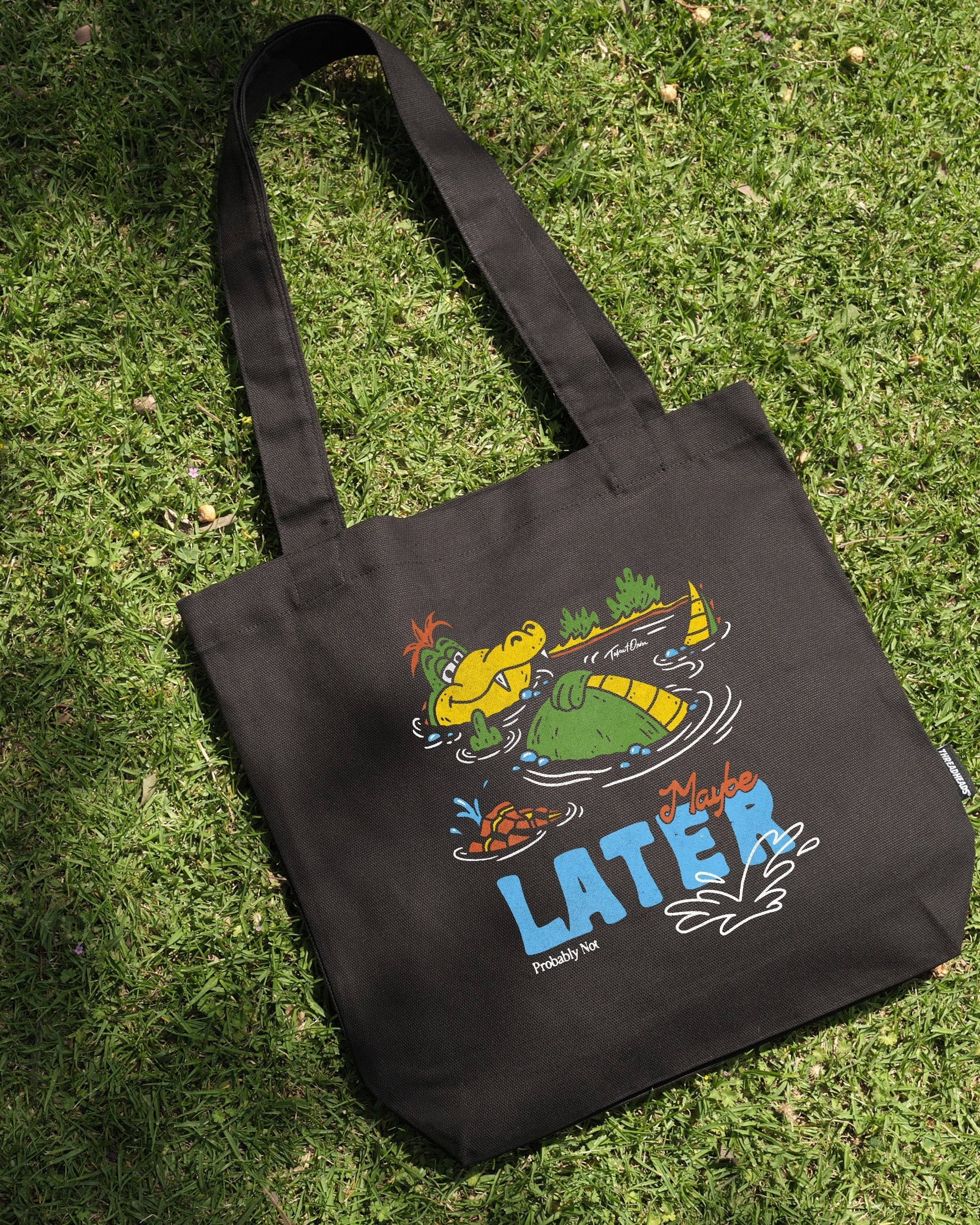 Maybe Later Tote Bag - Premium 100% Cotton Canvas with Reinforced Straps