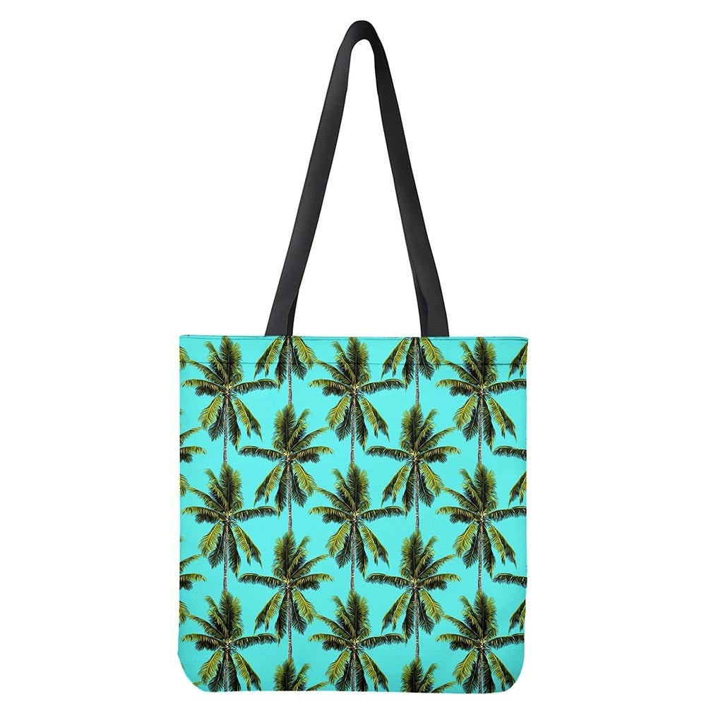 Tropical Palm Tree Pattern Print Tote Bag - Polyester Double-Sided Lightweight